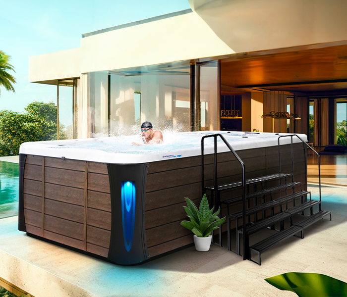 Calspas hot tub being used in a family setting - Wallingford